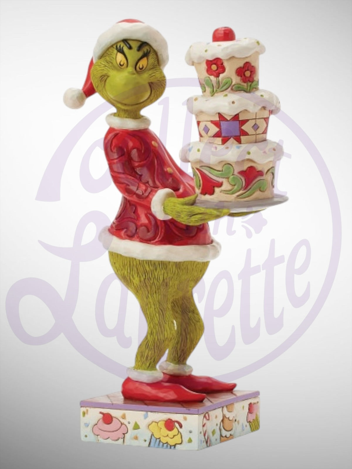 Jim Shore Dr. Seuss The Grinch - Grinch with Grinchy Cake Figurine